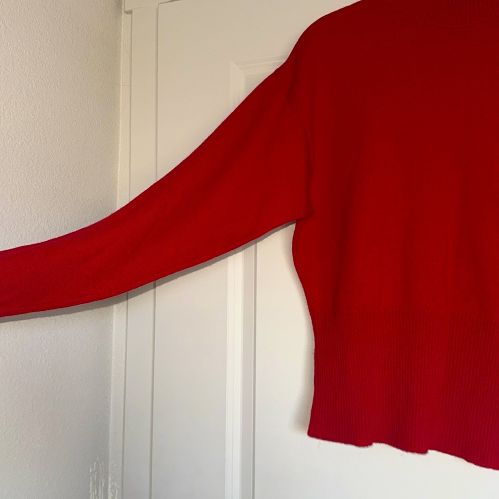 Pendleton Wool Red Mock Neck Sweater - image 2